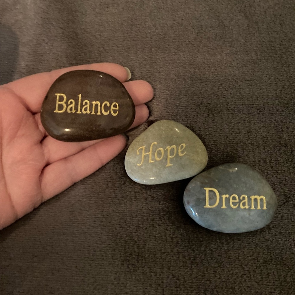 Three beautiful high polished inspirational GENUINE stones